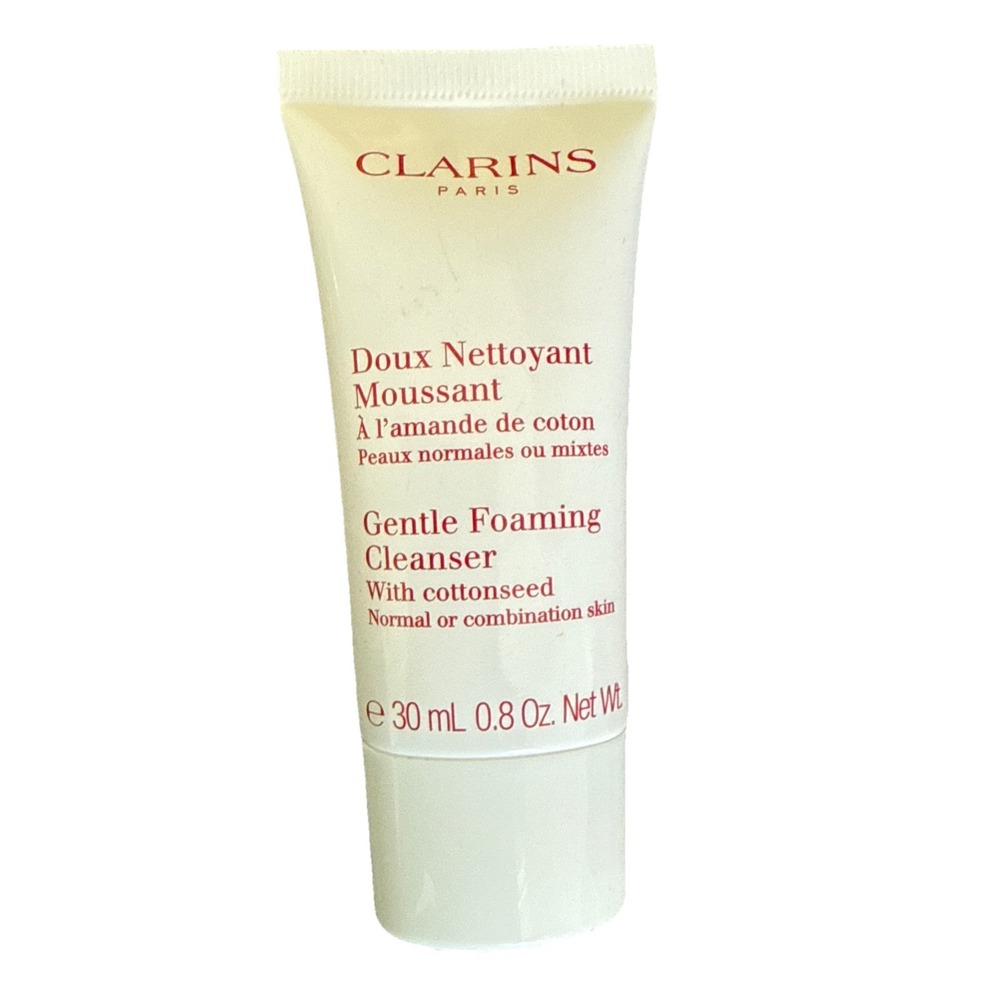 Clarins Gentle Foaming Cleanser with Cottonseed, Travel Size 0.8oz/30ml